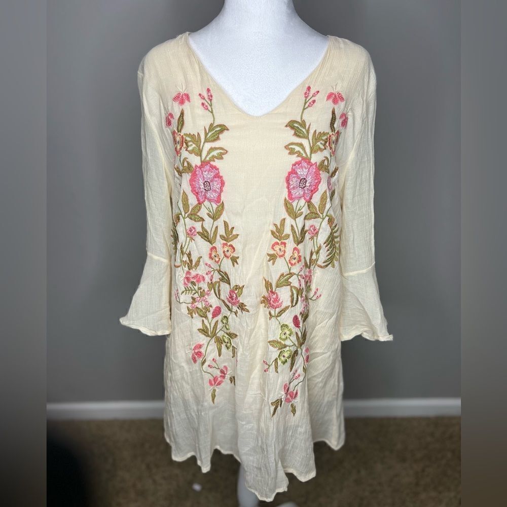 Umgee embroidered smock dress